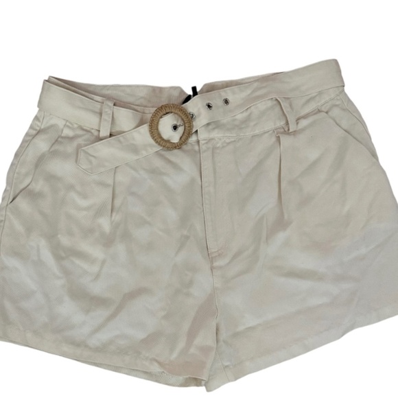 Piaget Pants - Paige Women's Beige Belted Shorts Size 10